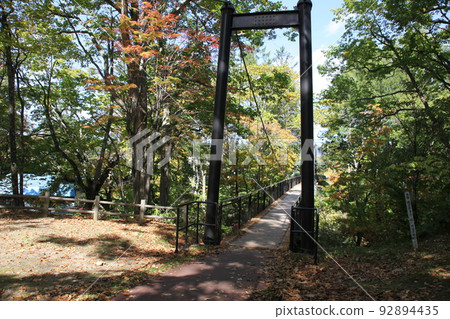 Suspension bridge_Fukidashi park_Kyogoku town Suspension bridge_Fukidashi park_Kyogoku town 92894435