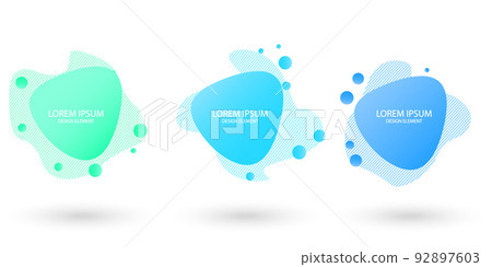 Fluid frame isolated on white background. Set...-插圖素材 [92897603] - PIXTA圖庫