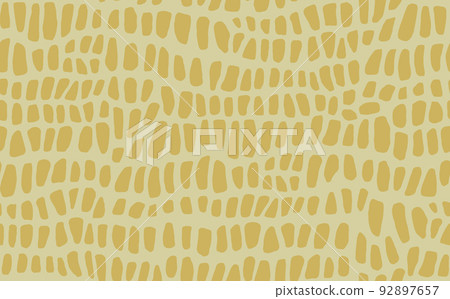 Abstract modern crocodile leather seamless pattern. Animals trendy background. Beige decorative vector illustration for print, fabric, textile. Modern ornament of stylized alligator skin 92897657