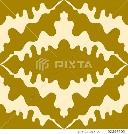 Abstract white and brown background with floral hand drawn ornament. Geometric seamless pattern for wallpaper, web page, textures, fabric, textile. Decorative vector illustration 92898303