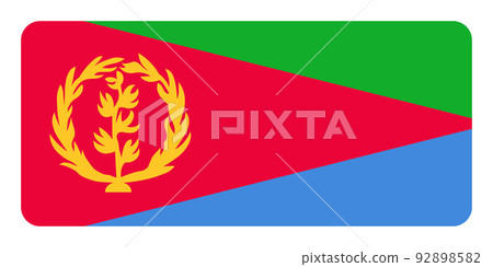 Flag of Eritrea. Eritrean national symbol in official colors. Template icon. Abstract vector background Flag of Eritrea. Eritrean national symbol in official colors. Template icon. Abstract vector background 92898582