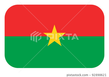 Flag of Burkina Faso. National symbol in official colors. Template icon. Abstract vector background 92898621