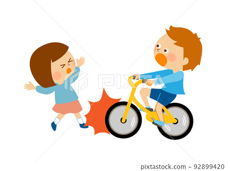 Bicycle accident Pedestrian collision accident 92899420