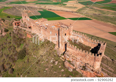 Aerial photo of Castle of Riba de Santiuste, Siguenza, Spain 92900262