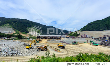August 2022 Dam construction site, upstream observation deck, Akita Prefecture August 2022 Dam construction site, upstream observation deck, Akita Prefecture 92901216