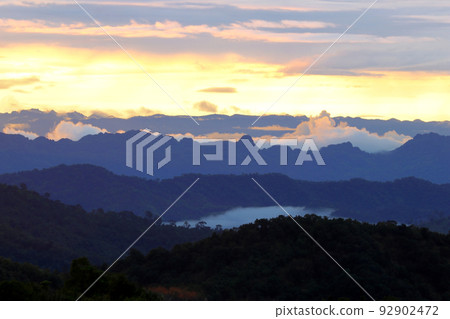 misty mountain hills in the morning misty mountain hills in the morning 92902472