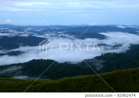 misty mountain hills in the morning misty mountain hills in the morning 92902474