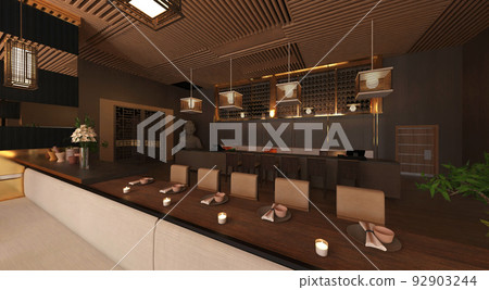 Asian restaurant 3d illustration Asian restaurant 3d illustration 92903244