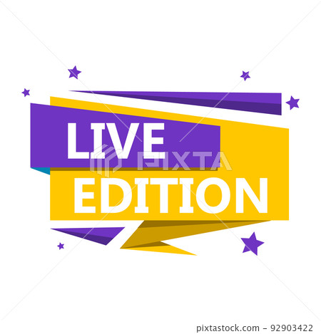 Label Live edition, vector illustration Label Live edition, vector illustration 92903422