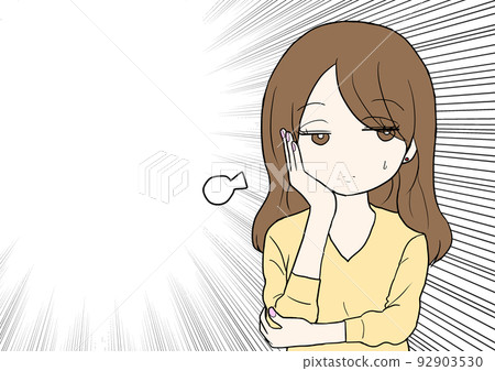 震驚的女人集中線 震驚的女人集中線 92903530