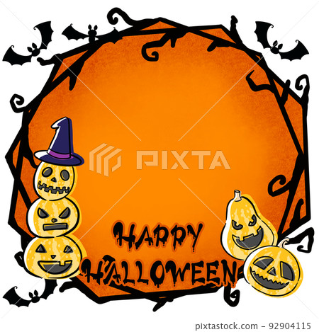 帶有萬聖節形象的裝飾框架 帶有萬聖節形象的裝飾框架 92904115