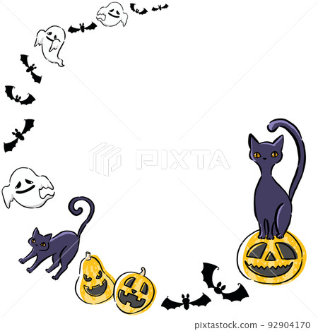 Decorative frame with the image of Halloween Decorative frame with the image of Halloween 92904170