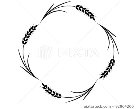 wheat frame 3 black - Stock Illustration [92904200] - PIXTA