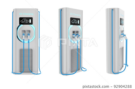 Set of charging stations or electric vehicle recharging stations Set of charging stations or electric vehicle recharging stations 92904288