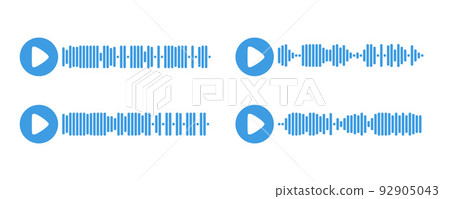 Recording of audio message template. UI element of audio record for smartphones. Vector illustration Recording of audio message template. UI element of audio record for smartphones. Vector illustration 92905043