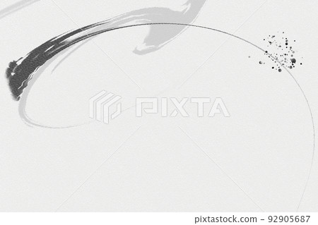 東方神秘的墨水筆觸。帶紋理的白色背景上的強大設計。 東方神秘的墨水筆觸。帶紋理的白色背景上的強大設計。 92905687