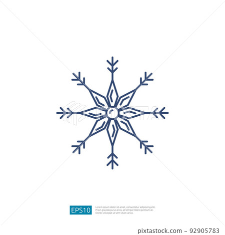 Ice Flake Crystal. snowflake Outline Icon Ice Flake Crystal. snowflake Outline Icon 92905783