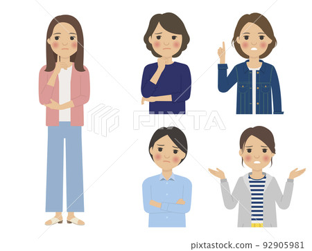 Female upper body pose collection 3 Female upper body pose collection 3 92905981