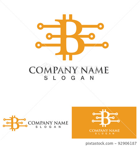 Bitcoin logo vector template money Bitcoin logo vector template money 92906187