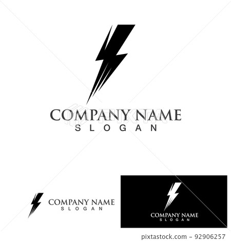 Thunderbolt logo and symbol vector Thunderbolt logo and symbol vector 92906257