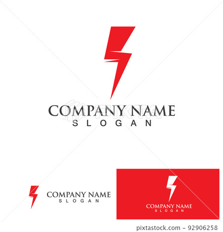 Thunderbolt logo and symbol vector Thunderbolt logo and symbol vector 92906258