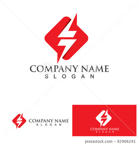 Thunderbolt logo and symbol vector 92906291