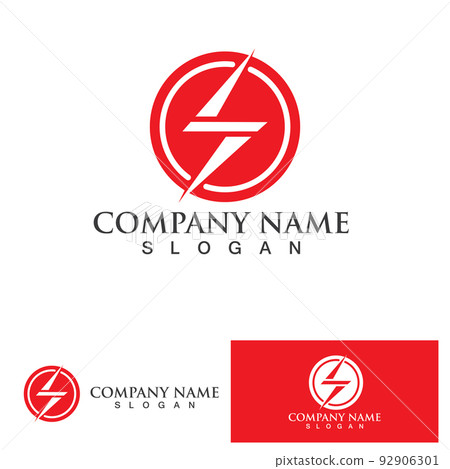 Thunderbolt logo and symbol vector Thunderbolt logo and symbol vector 92906301