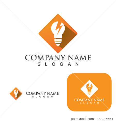Bulb energy thunder bolt concept logo icon vector template Bulb energy thunder bolt concept logo icon vector template 92906663