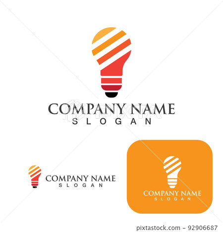 Bulb energy thunder bolt concept logo icon vector template Bulb energy thunder bolt concept logo icon vector template 92906687