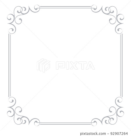 Decorative frame Elegant vector element for design in Eastern style, place for text. Floral gray and white border. Lace illustration for invitations and greeting cards Decorative frame Elegant vector element for design in Eastern style, place for text. Floral gray and white border. Lace illustration for invitations and greeting cards 92907264