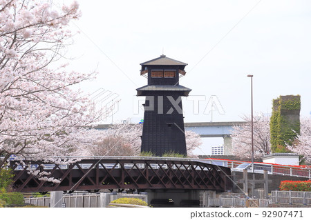 東京都江戶川區防火瞭望塔新川千本櫻起點 92907471