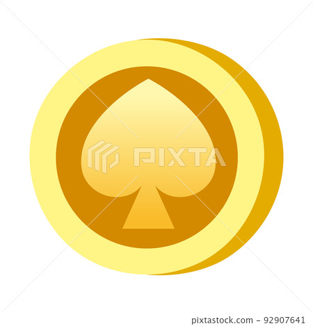 Icon Spades shape. Gambling symbol, object. Vector illustration Icon Spades shape. Gambling symbol, object. Vector illustration 92907641