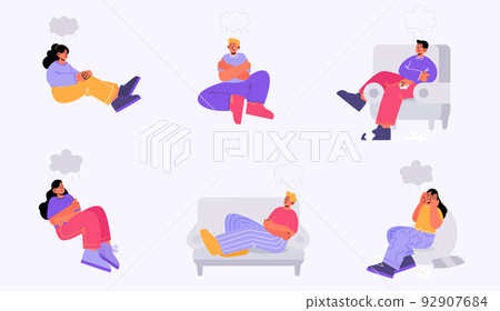 People with depression, sadness or mental problems 92907684