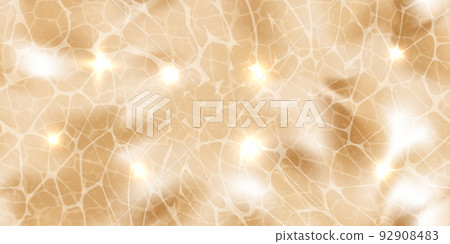 Endless beige water surface top view seamless texture with sunlight glare reflect, caustic ripples and waves 92908483