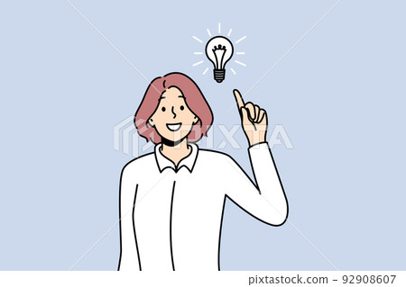 Smiling woman generate good idea 92908607
