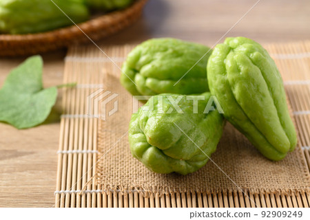 Fresh chayote squash fruit, Organic vegetables 92909249