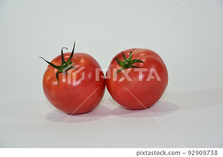 red tomato on white background red tomato on white background 92909738