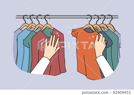 Person shopping for clothes in boutique  92909933