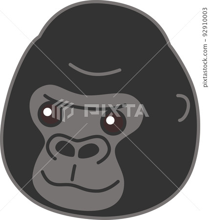 可用作圖標的大猩猩臉圖 可用作圖標的大猩猩臉圖 92910003