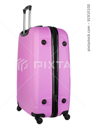 Travel suitcase isolated on white background. Summer holidays, tourism, vacation. 92910108