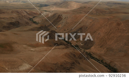 Kyzyl-Chin valley with red mountains in Altai 92910236