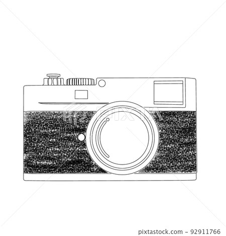 sketch of photo retro film Camera by hand painting, isolated on white background sketch of photo retro film Camera by hand painting, isolated on white background 92911766