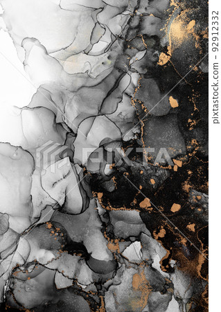 Marble ink abstract art from exquisite original painting for abstract background 92912332