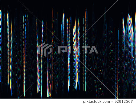 Glitch texture. Static noise overlay. Analog distortion. Blue color pixel lines artifacts on dark black illustration abstract background. Glitch texture. Static noise overlay. Analog distortion. Blue color pixel lines artifacts on dark black illustration abstract background. 92912567