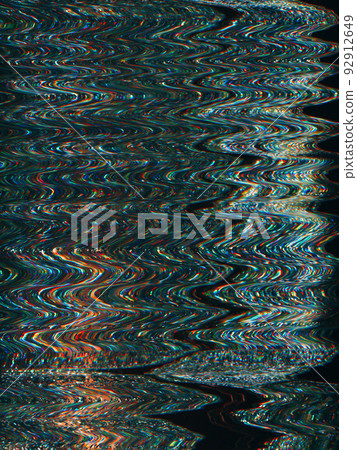Glitch texture. Static noise. Analog distortion. Blue red color pixel waves artifacts on dark black illustration abstract background. Glitch texture. Static noise. Analog distortion. Blue red color pixel waves artifacts on dark black illustration abstract background. 92912649