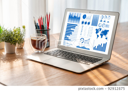 Business data dashboard provide modish business intelligence analytic 92912875