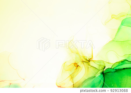 Marble ink abstract art from exquisite original painting for abstract background 92913088