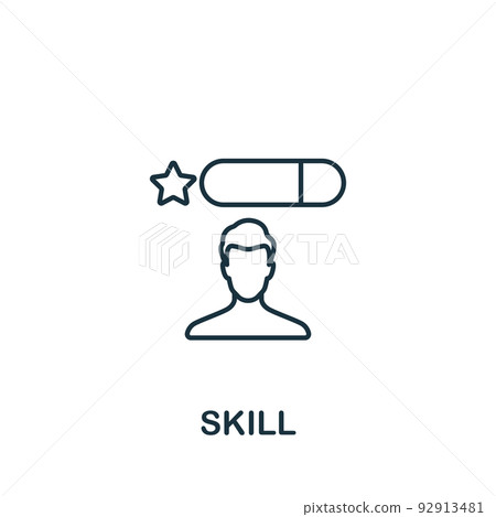 Skill icon. Monochrome simple icon for... - Stock Illustration ...