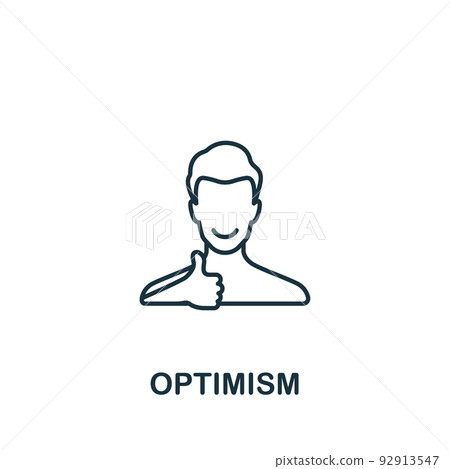 Optimism icon. Monochrome simple icon for templates, web design and infographics 92913547