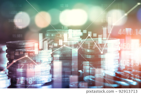 Finance and money technology background concept of business prosperity and asset 92913713